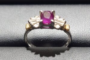 ルビー付プラチナリング Pt900 R1.03ct MD0.21ct 4.4g