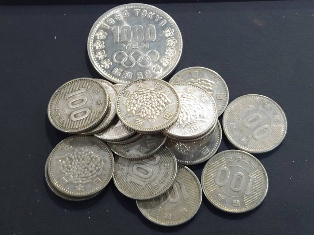 東京オリンピック1000円銀貨・100円銀貨