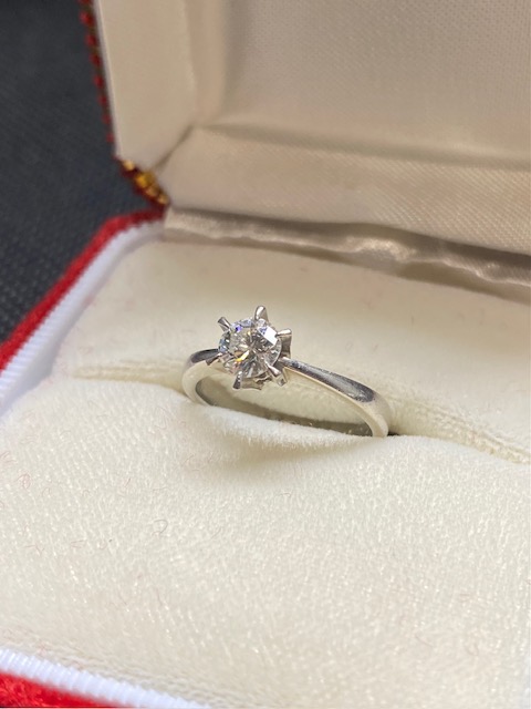 Pt900 D0.419ct リング3.8ｇ