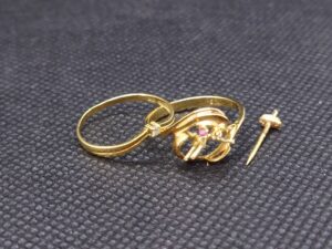 K18リング1.8g/K18ピアス0.7g/K18リング0.1g