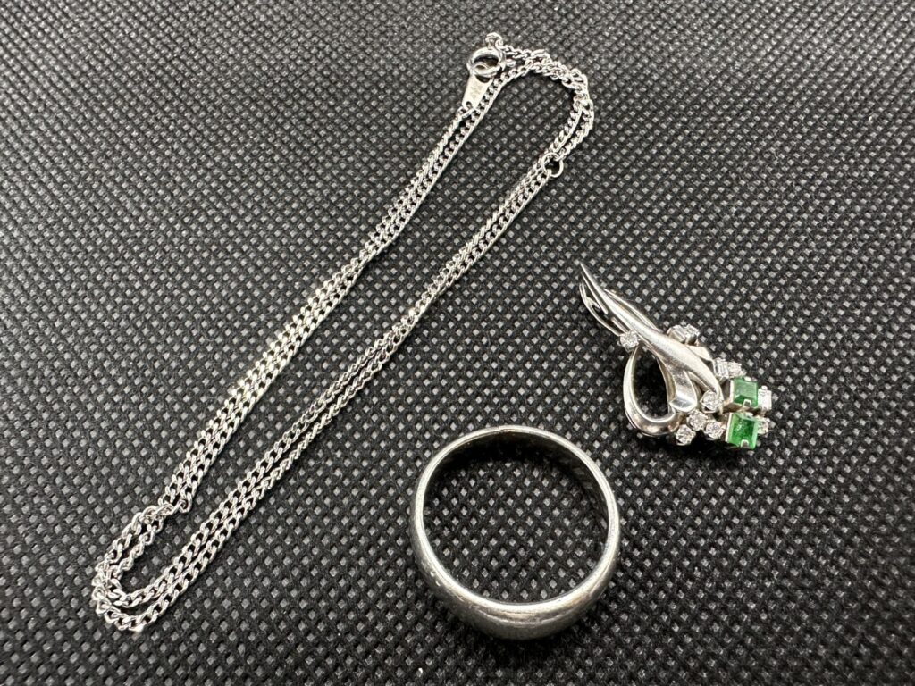 Pt850ネックレス5.4ｇ/Pt900NCトップ3.6ｇ/PM刻印リング11.5ｇ