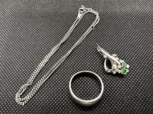 Pt850ネックレス5.4ｇ/Pt900NCトップ3.6ｇ/PM刻印リング11.5ｇ