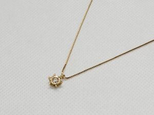 K18 ダイヤ付 ネックレス 2.9g