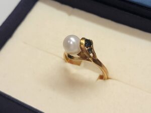 K18 パール付 リング 3.5g