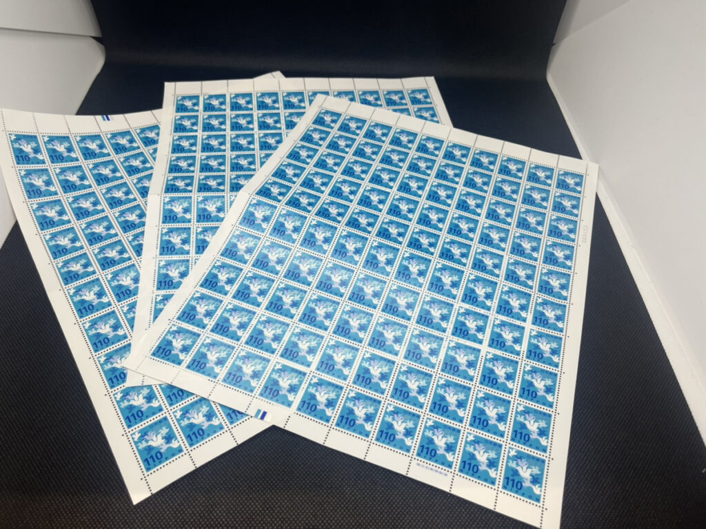 110円切手100枚シート×3　80％買取