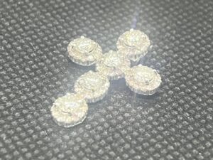 K18WG　MD1.18ct　MD0.52ct　ネックレストップ　3.4g