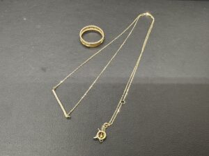 [借入可能金額　28,000円] K18　リング　1.4ｇ・K18　NC　0.9ｇ