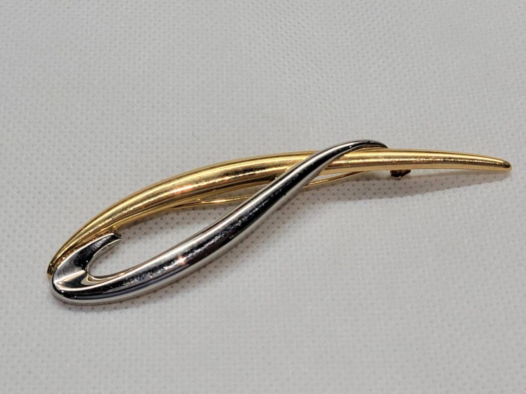 Pt900/K18 ブローチ 7g