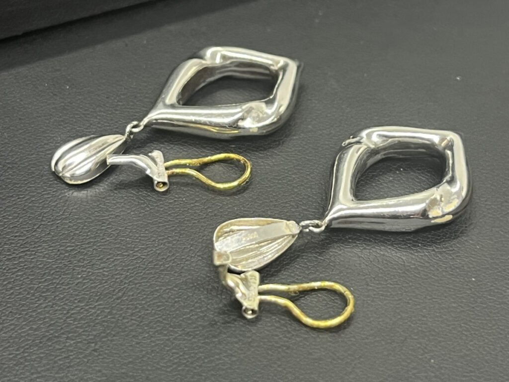 K14WG/Pt900　イヤリング　6.3ｇ