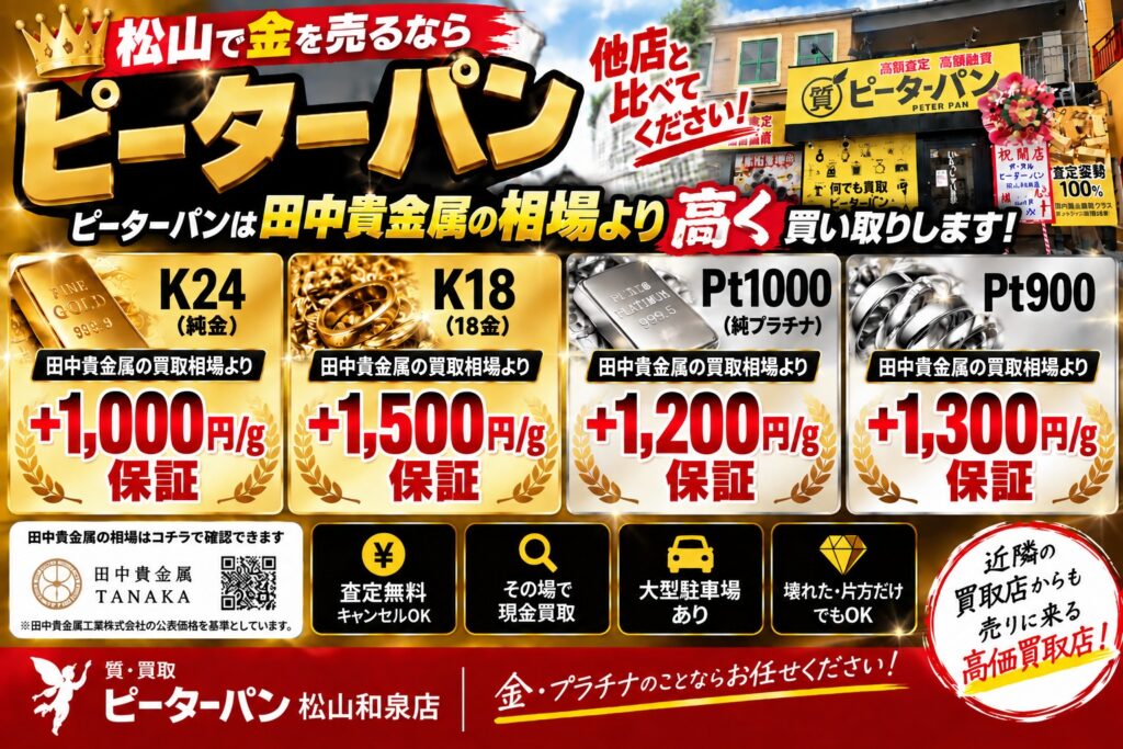 松山で金を売るなら②