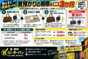 質屋の期限は何ヶ月？質預かりの期限と受け戻しについて