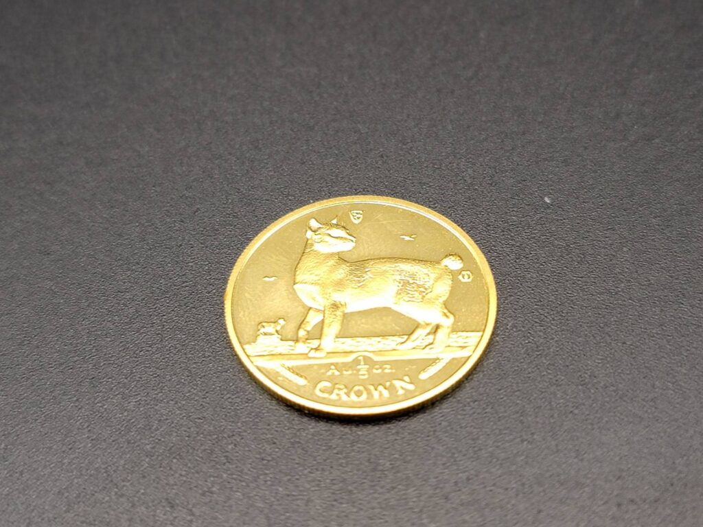 K24　マン島キャット金貨　1/5oz