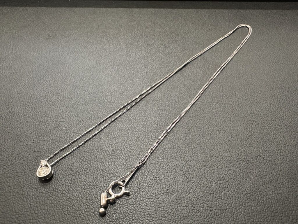 Pt850　MD0.13ct　ネックレス　1.9ｇ
